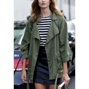 Current Elliott Infantry Cotton Utility Oversized Women's 2(M)Jacket Green